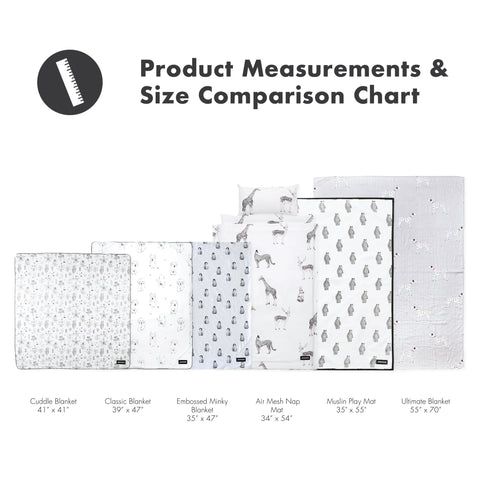 Product Measurements and Size Comparison Chart