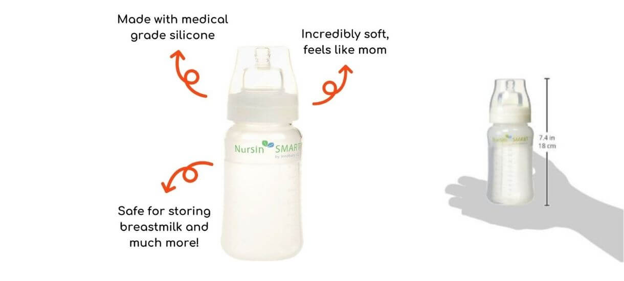 Nursin' SMART 9 oz Nurser w/ Stage 2 Natural Nipple