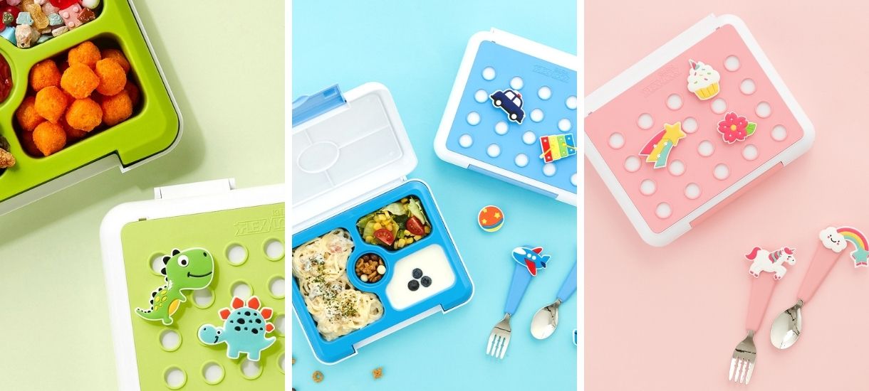 Our Top Lunchbox Pick: Flex & Lock Lunchbox, Utensils, Charms