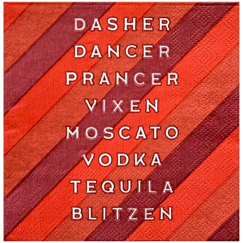 Dasher Dancer Beverage Cocktail Napkins - Luna Grace Boutique