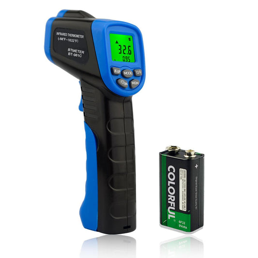 BTMETER Digital Infrared Thermometer BT-981B,Non-Contact HVAC IR  Temperature Gun,-50℃ to 450℃(-58 to 842℉) Temperature Gun,Temp Heat Gauge  with