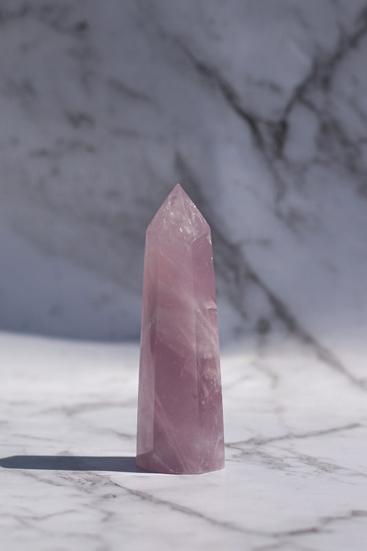 Rose Quartz crystal Tower –