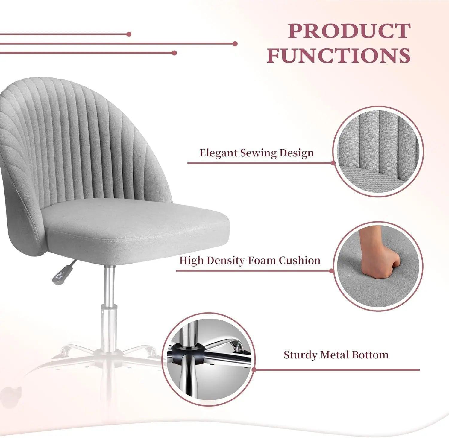 Adjustable Mid-Back Swivel Task Chair
