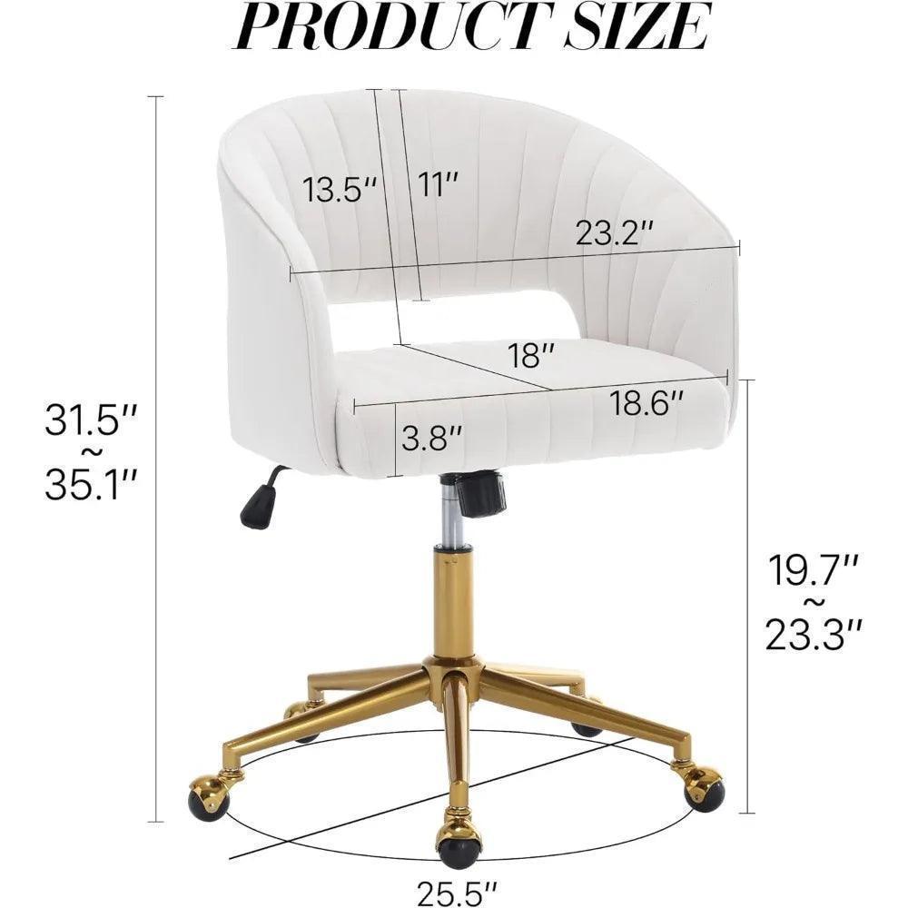 Silla de escritorio con base dorada