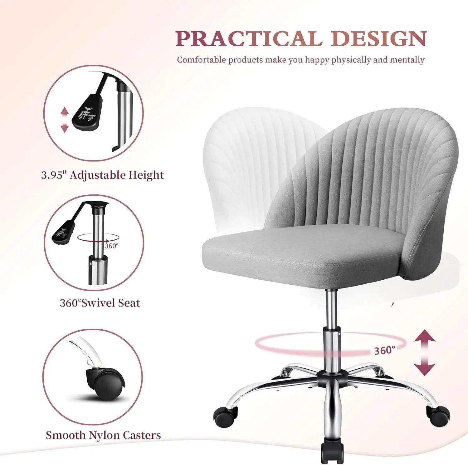 Adjustable Mid-Back Swivel Task Chair