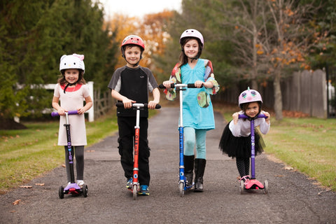 child on a scooter