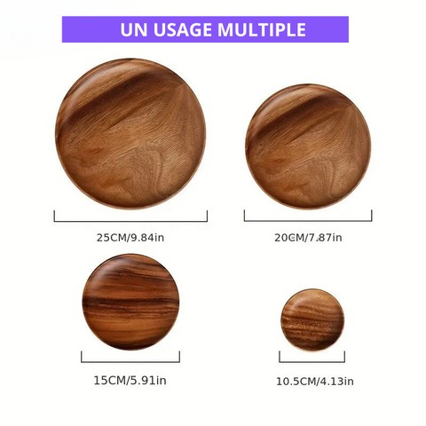 Assiette en bois ronde dimensions