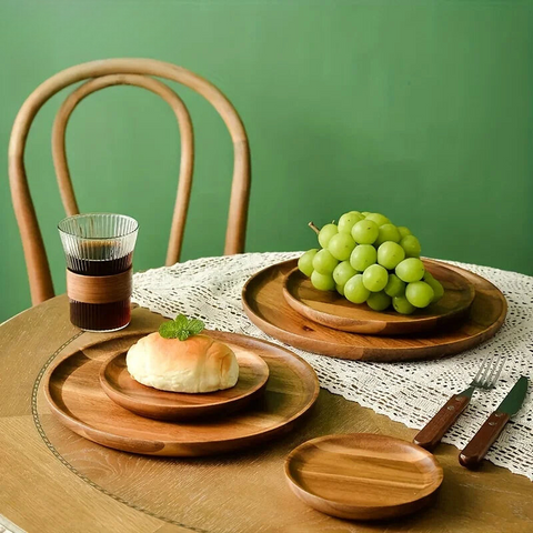 assiette en bois fruit