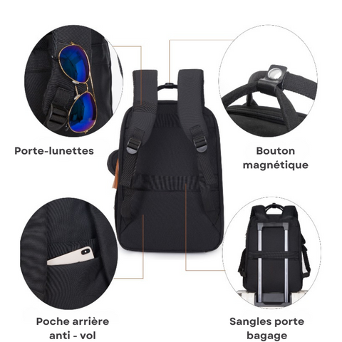 Caractéristiques du sac de travail homme, compartiment isotherme