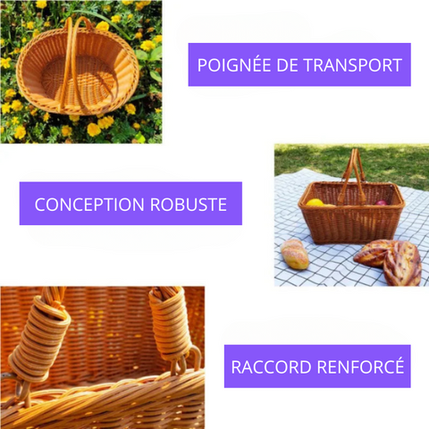 Panier picnic osier robuste