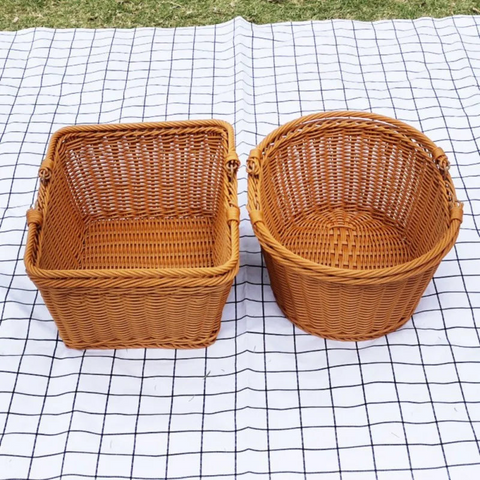 panier picnic osier rectangle et rond