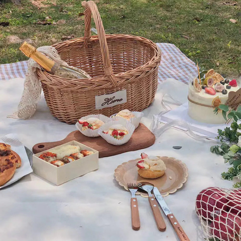 Petit panier osier picnic