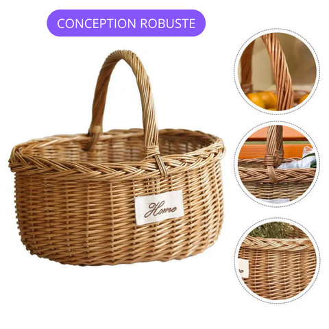 Petit panier en osier pour picnic