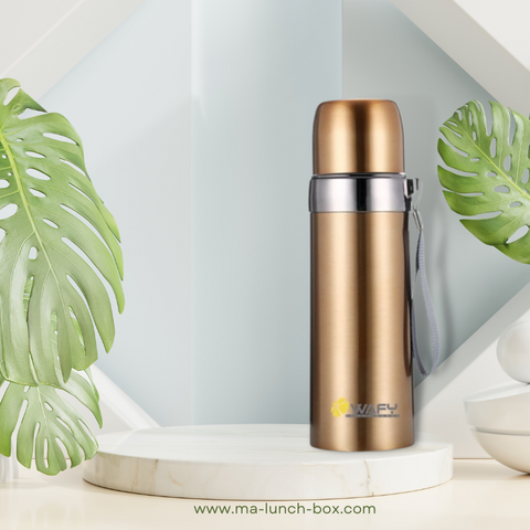 thermos inox de couleur bronze