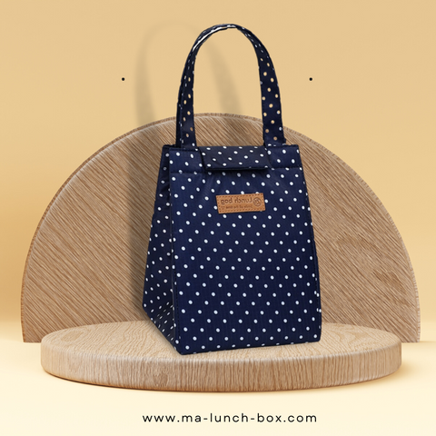 Lunch bag avec des points blanc