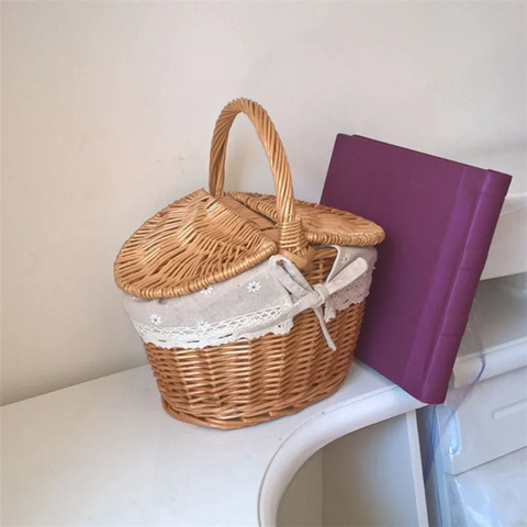 Mini panier osier picnic