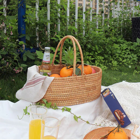 panier rotin picnic