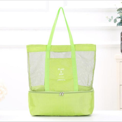 sacs isotherme vert avec compartiment