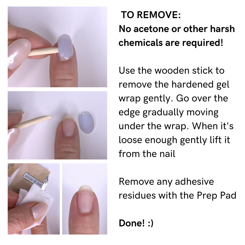 How to apply & remove semi-cured gel nail wraps strips UV stickers