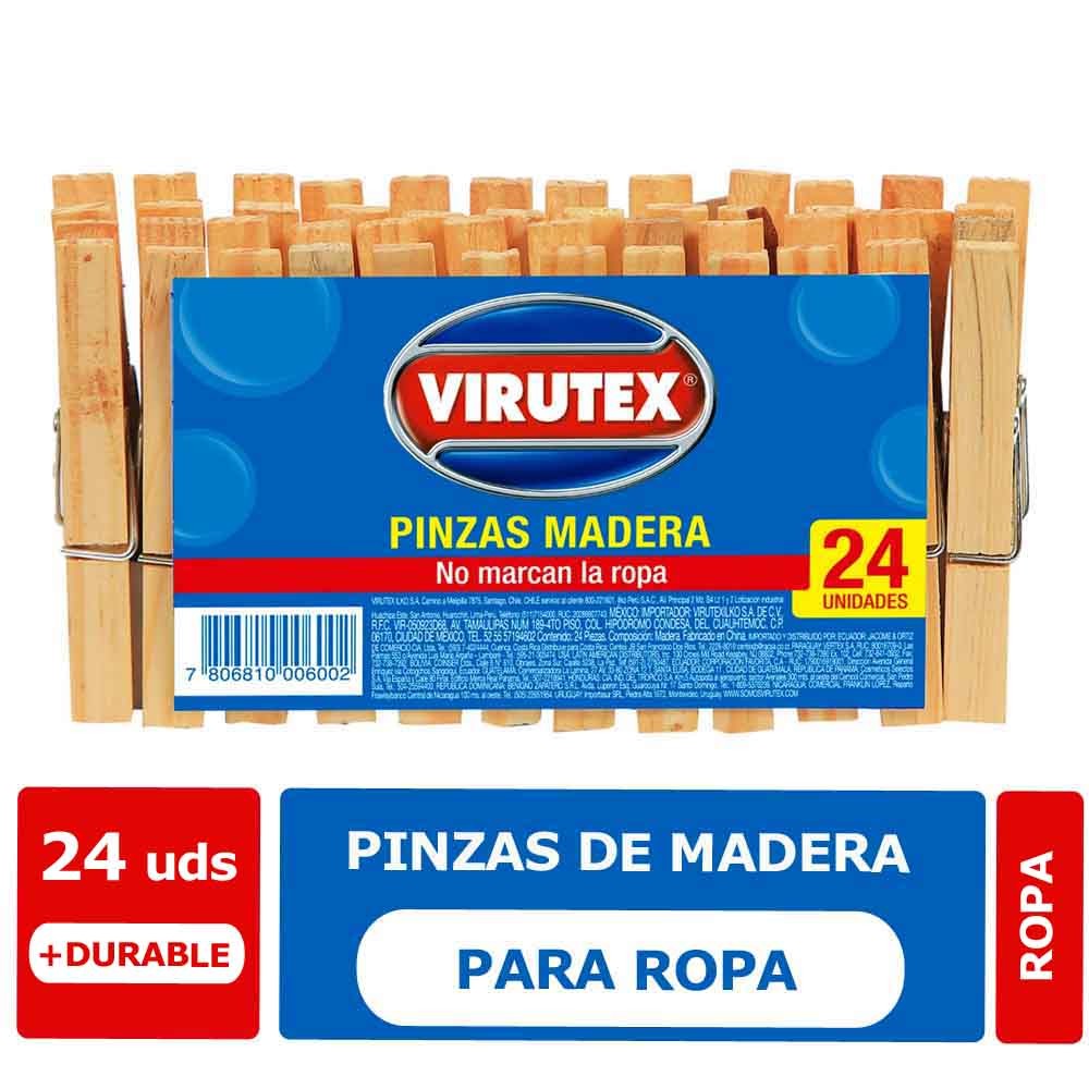 Pinzas de Madera para Ropa Virutex 24 Unid – Blades cl