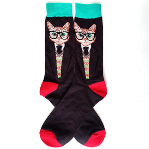 'Cat Tie and Suit' Crew Socks - Little Sock Store
