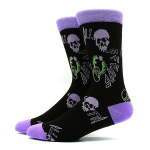 Dungeons and Dragons 'Purple Skull' Crew Socks - Little Sock Store - Dungeons And Dragons Apparel