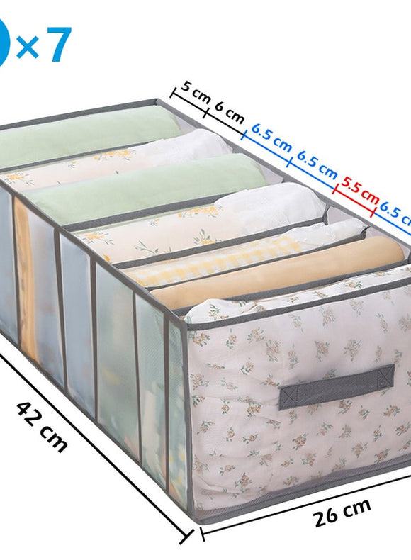 Clothes Organizer Trousers Clothes Jeans Storage Box Wardrobe Clothes Organizer Underwear Bra Socks Artifact Compartment Box
