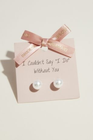 Bridesmaid Pearl Earrings