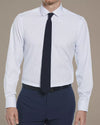 Mens Slim Fit Stretch Small Check Dress Shirt