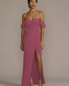Stretch Crepe Off-the-Shoulder Dress