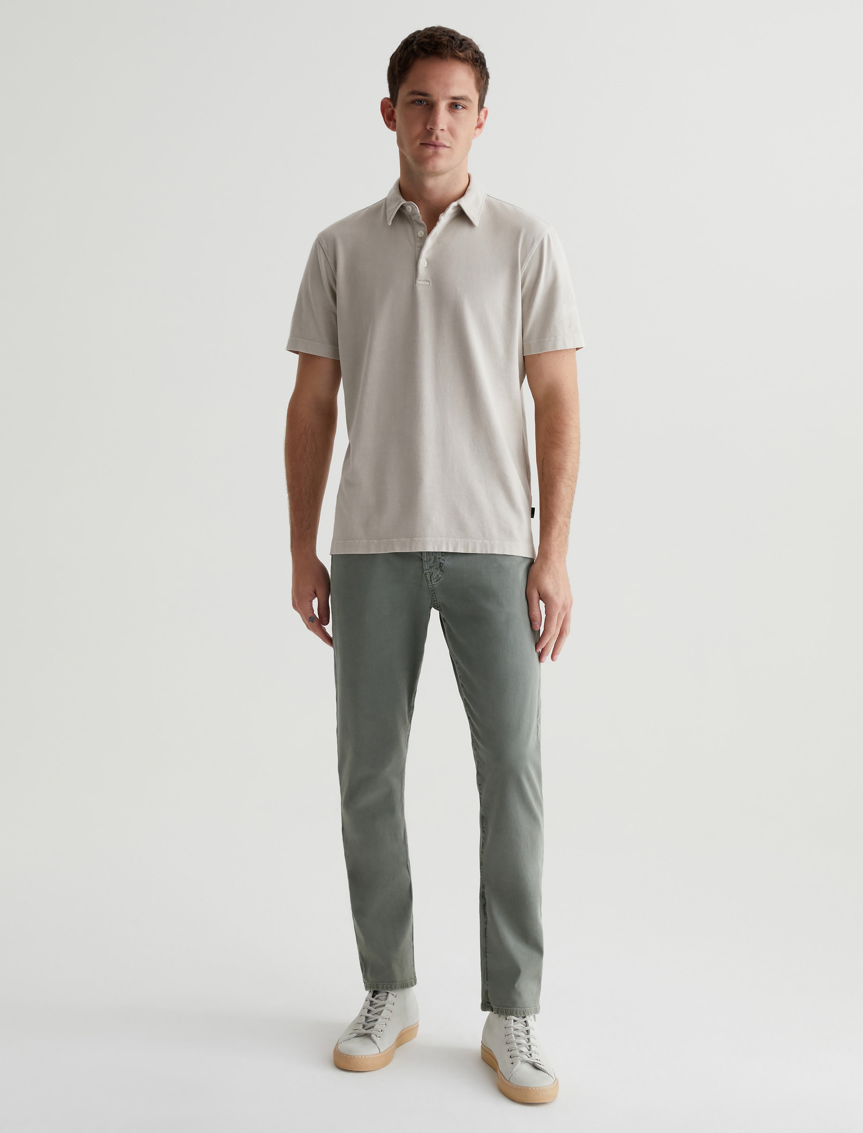 Shop Ag Jeans Bryce Polo In Grey