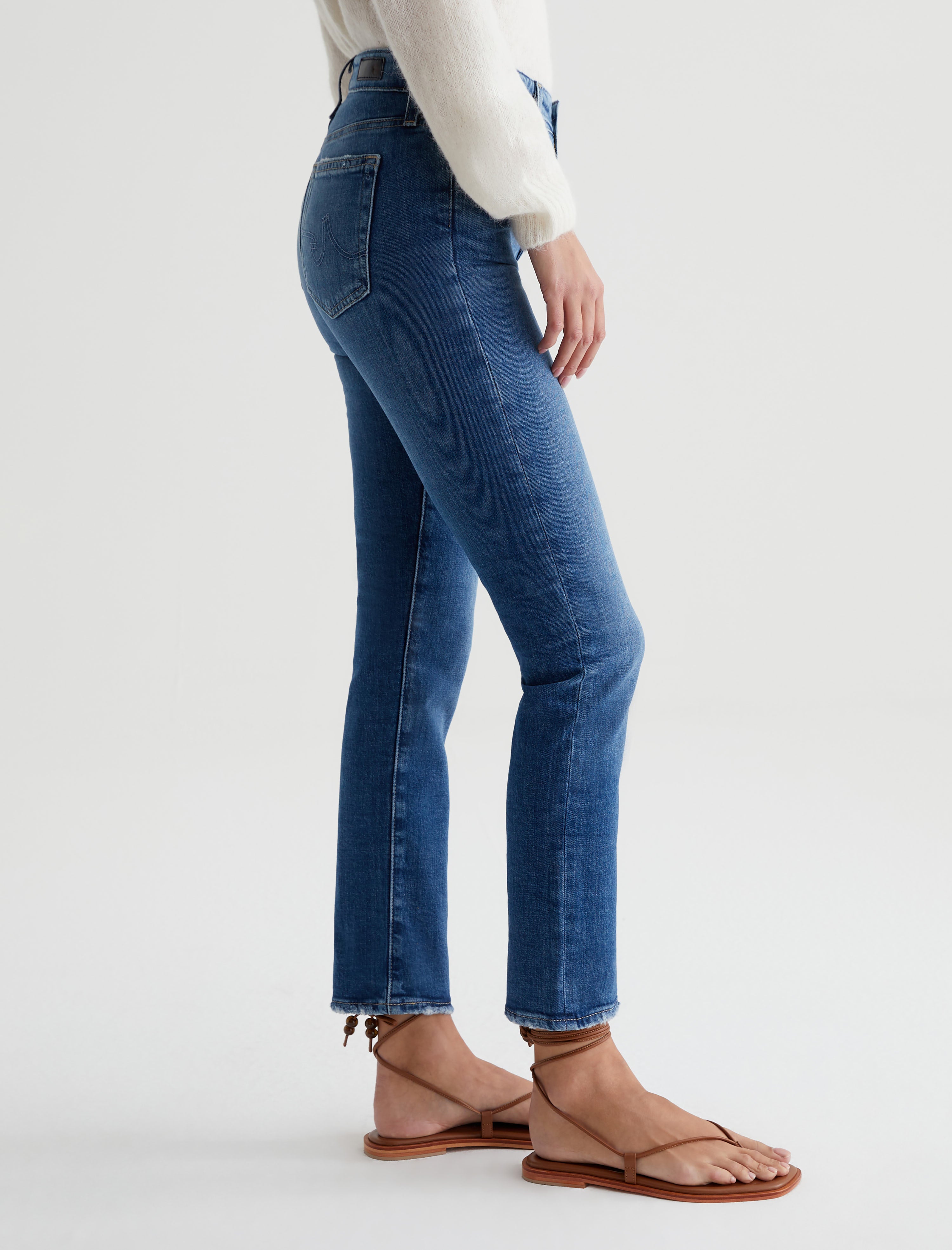 Shop Ag Jeans Mari Crop In Blue