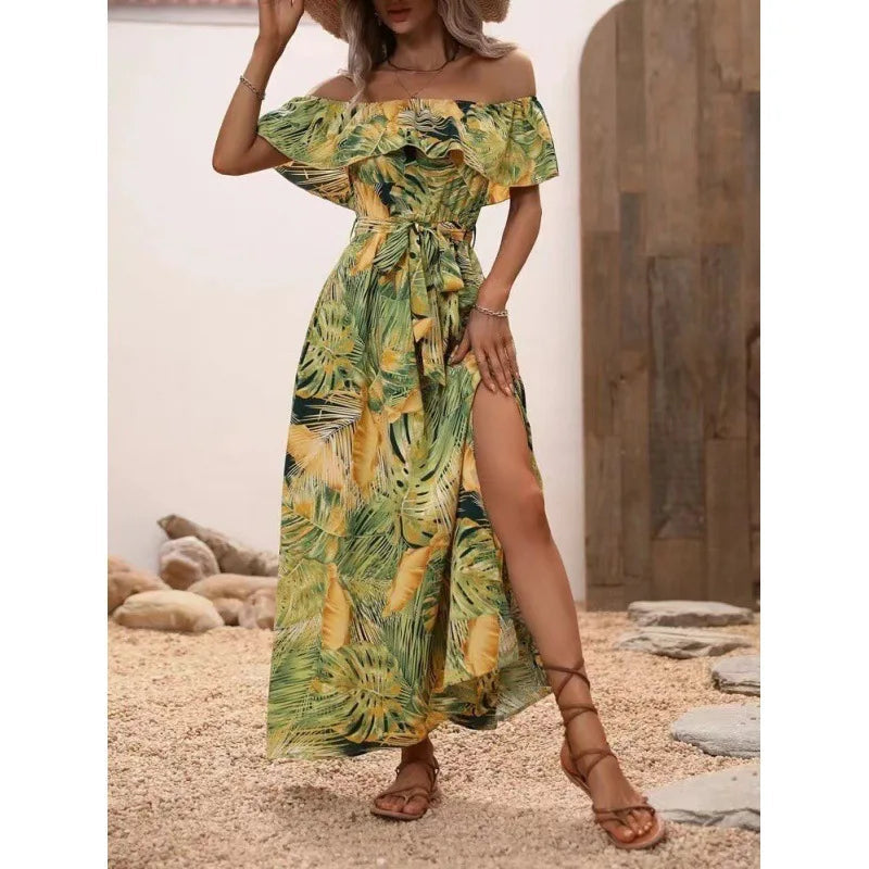 Flanged Lace-Up Waist Dress with Trendy Collar - Summer Fashion - Image 6