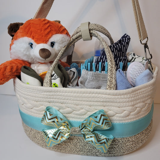 Nursery Storage Basket, Diaper Caddy Organizer, Nursery Oval Basket, Small Bathroom  Baskets for Little Things, Baby Shower Gift 