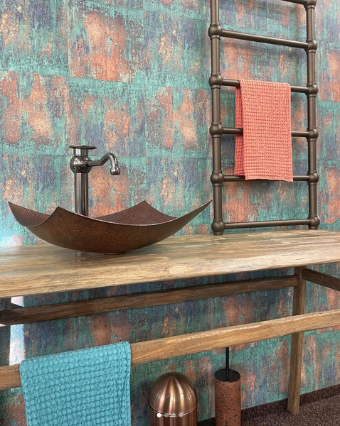 copper bathroom