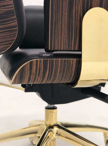 luxury 24k gold office chair beige