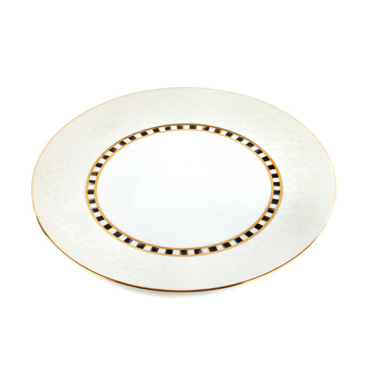 Royal Check Blue Enamel Dinner Plate –, VESIMI Design