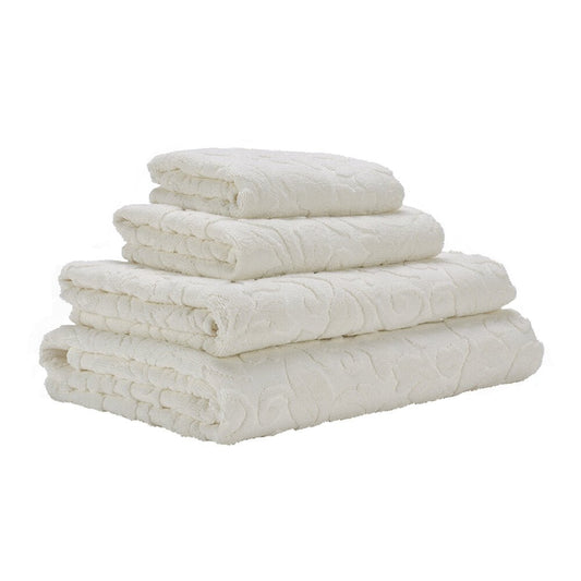 Gloria Romantic Egyptian Cotton Bathroom Towels - 100 White