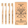 Bambus Zahnbürste mit medium Borsten - 4er Pack