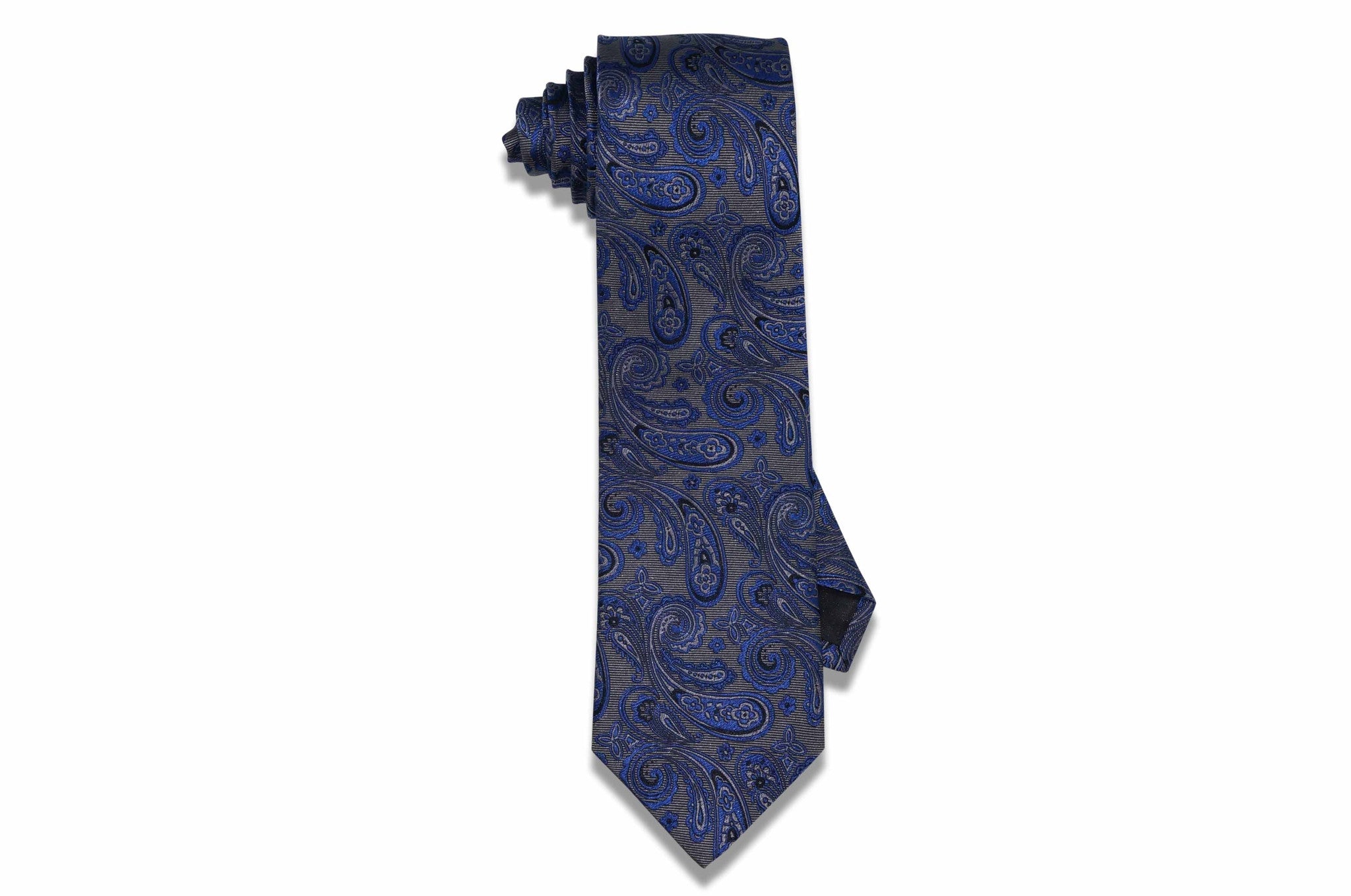 Blue Gray Paisley Silk Tie – Aristocrats Bows N Ties