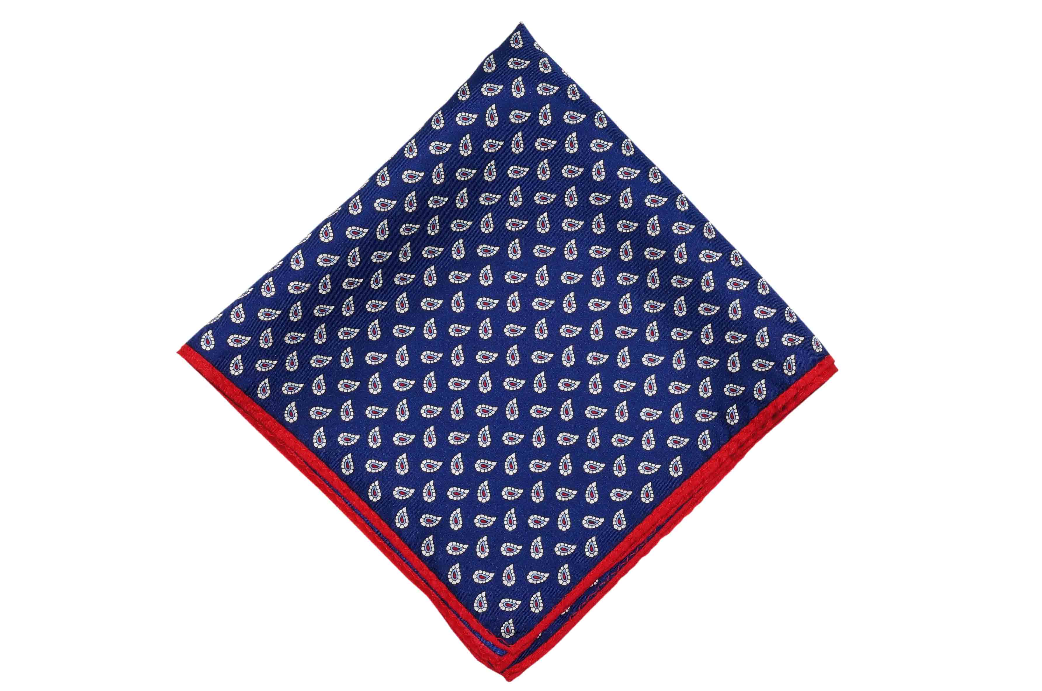 Blue Paisley Silk Pocket Square – Aristocrats Bows N Ties