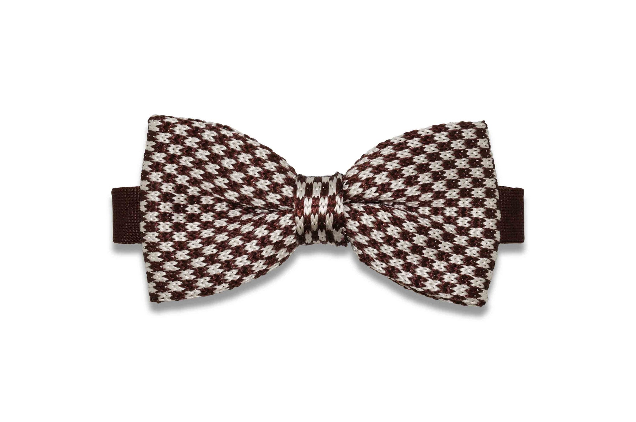 Checkered Brown Knitted Bow Tie (pre-tied) – Aristocrats Bows N Ties