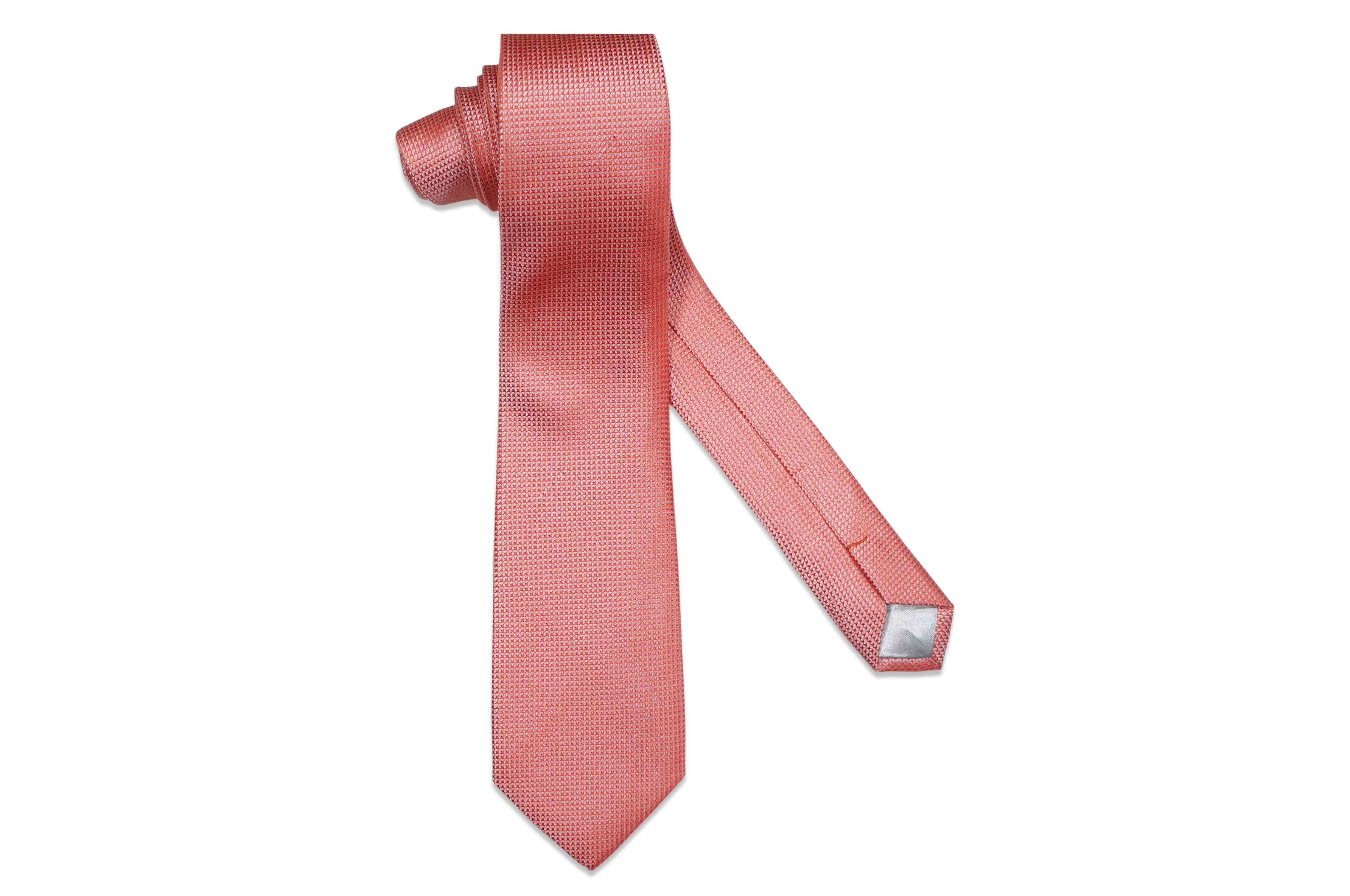 Coral Texture Silk Skinny Tie – Aristocrats Bows N Ties