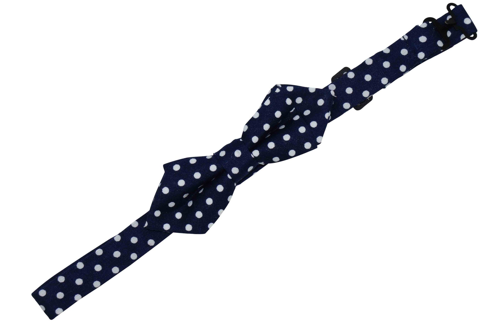 Navy Dotted Cotton Bow Tie (Boys) – Aristocrats Bows N Ties