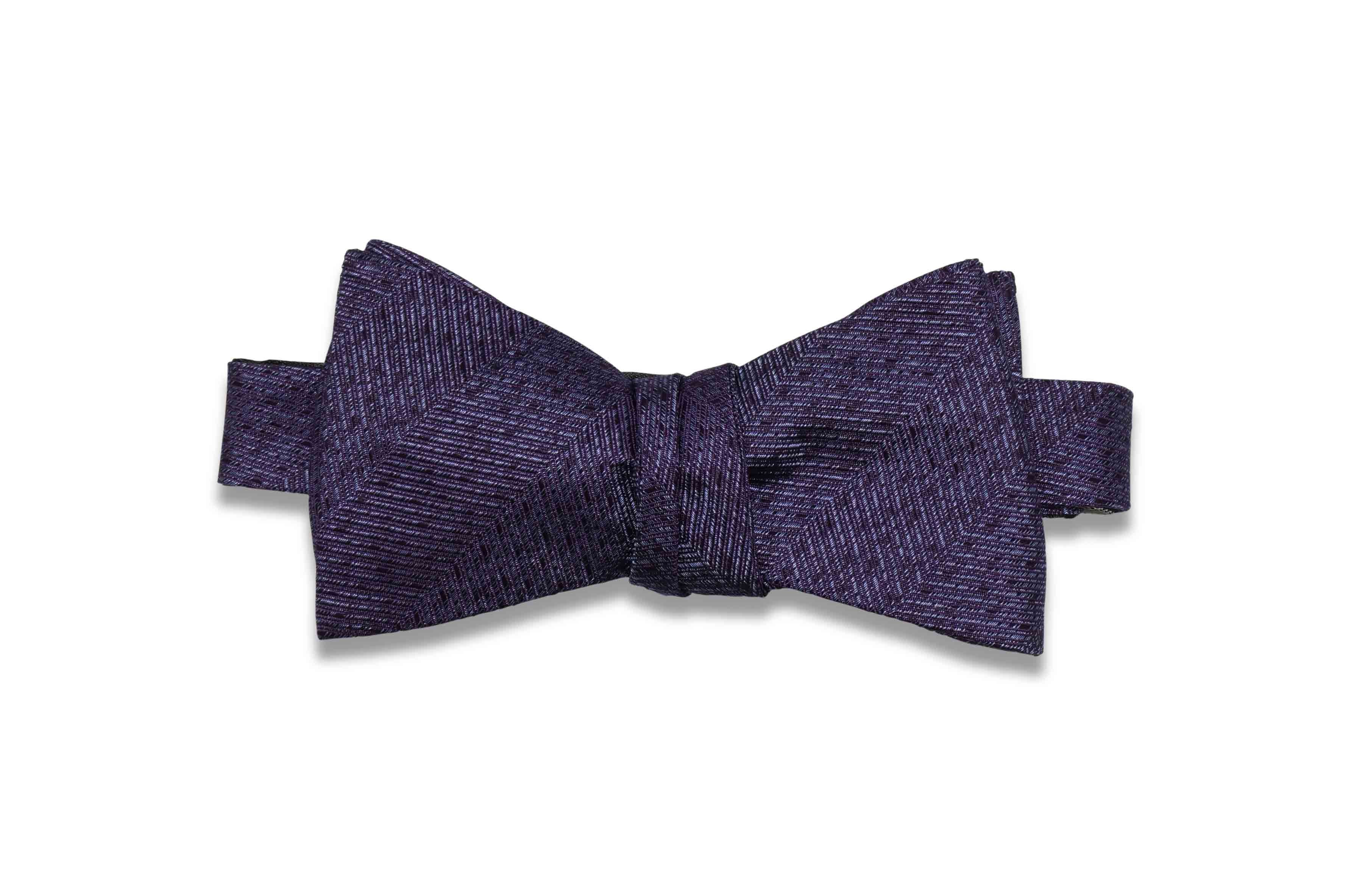 Purple Grained Silk Bow Tie Self Tie Aristocrats Bows N Ties 9167