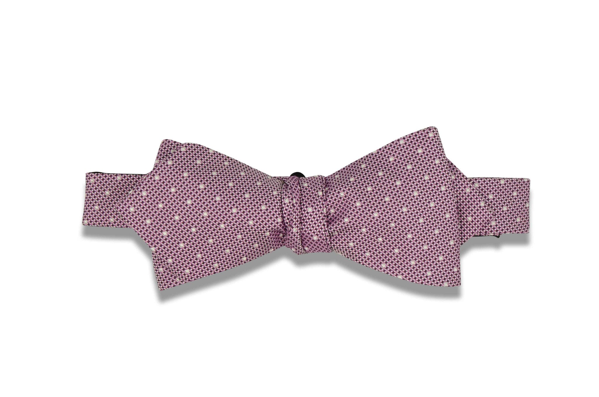 Purple Mini Dotted Silk Bow Tie Self Tie Aristocrats Bows N Ties 6303