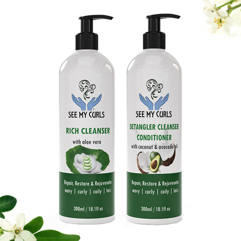 Cleanse & Cowash for curly hair care