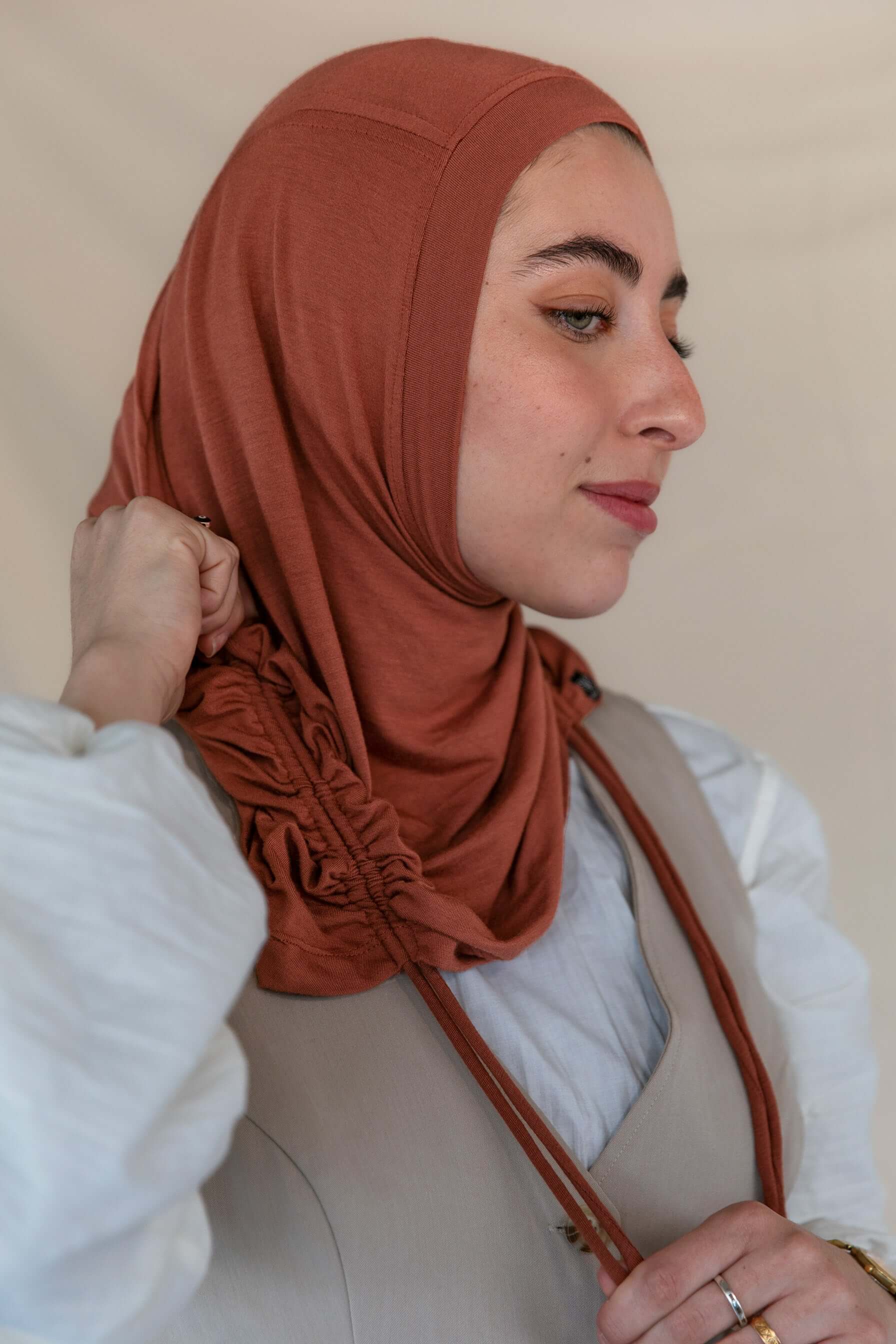 Rose Gold Silk Chiffon Hijab - Vela Popular Modest Hijabs