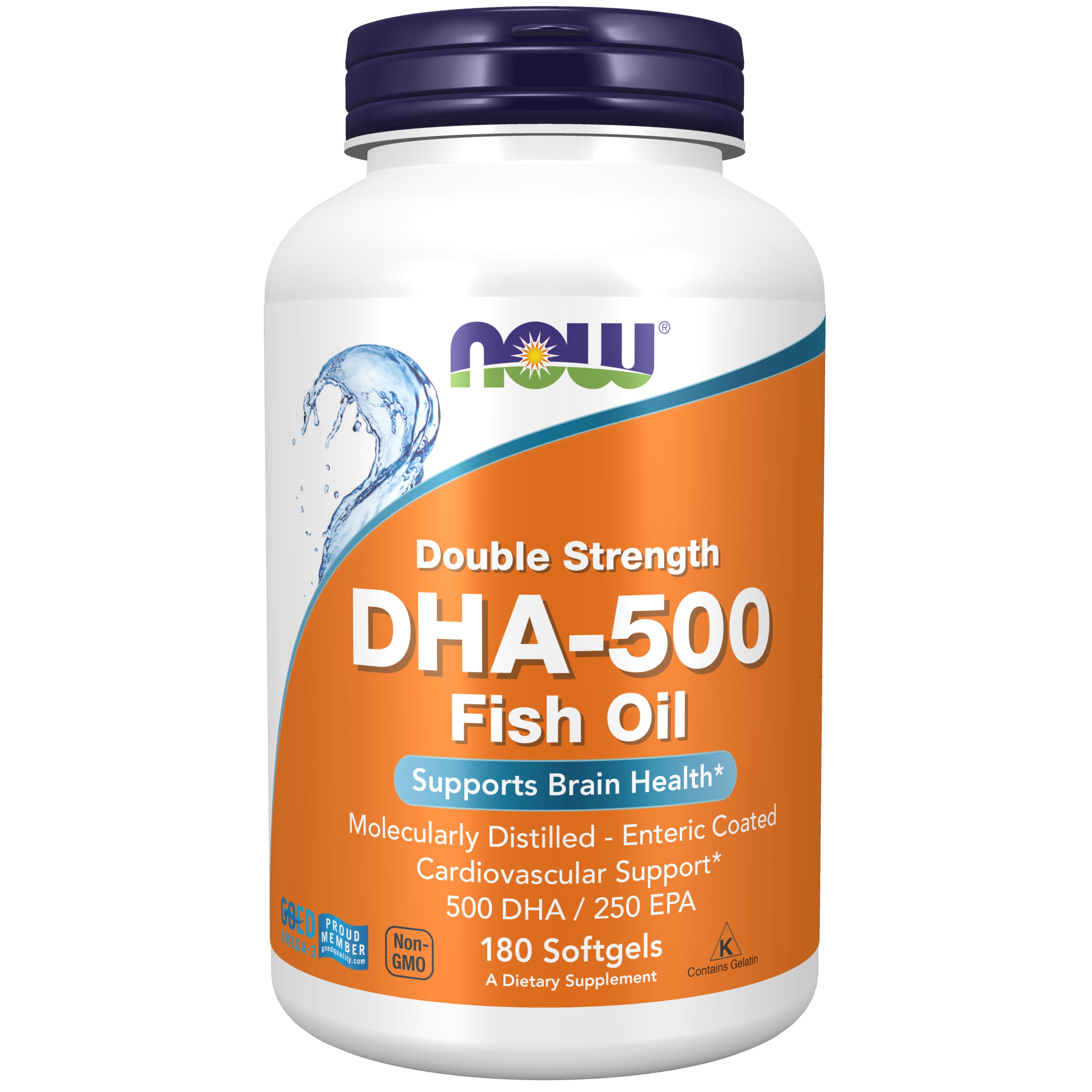 DHA-500 Fish Oil, Double Strength - 180 Softgels
