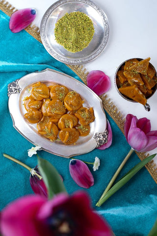 Persian saffron brittle toffee sohan